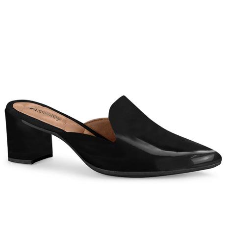 Sapato Mule Salto Mississipi Feminino Preto - Mule Feminino - Magazine Luiza