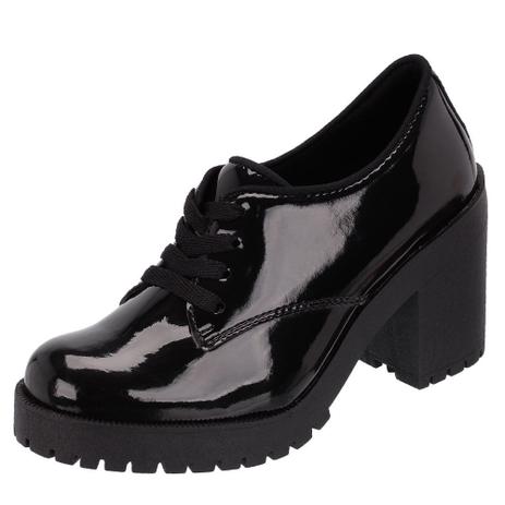Sapato Oxford Bota Feminina Cano Curto Verniz Selten Preto - Oxford  Feminino - Magazine Luiza