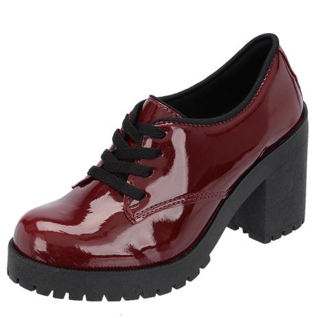 sapato oxford feminino vinho