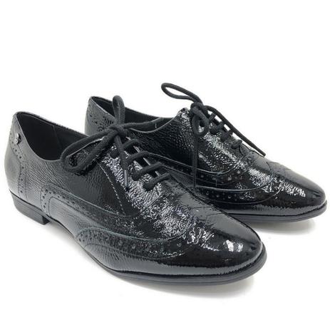 sapato preto oxford feminino