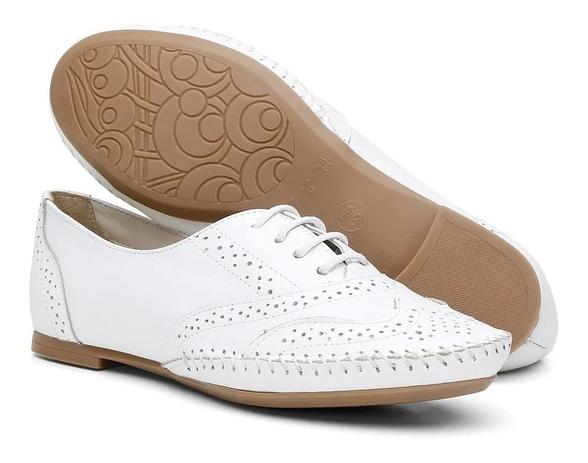 sapato oxford branco feminino