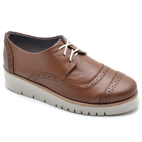 sapato oxford feminino caramelo