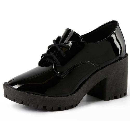 sapato oxford tratorado feminino