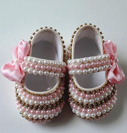 sapato de perola bebe