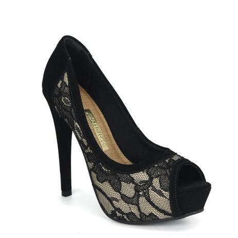 sapato peep toe feminino