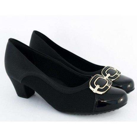 Sapato Piccadilly com Protetor para Joanete 111081 - Preto Elastano Verniz  Salto Forrado - Outros Moda e Acessórios - Magazine Luiza