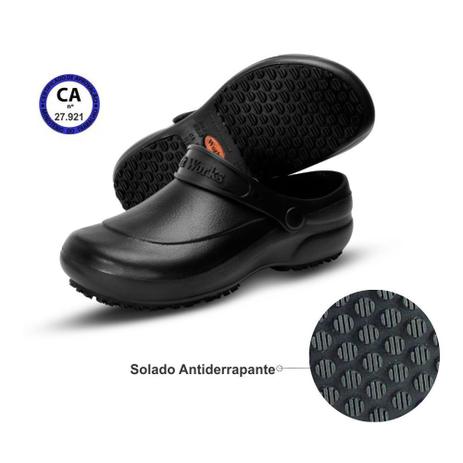 Sapato Preto Soft Works Chef de Cozinha Antiderrapante - Fita  Antiderrapante - Magazine Luiza