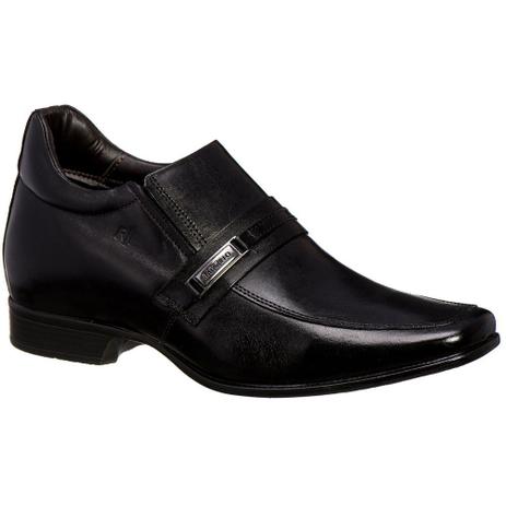 Sapato RAFARILLO ref. 53001 masculino couro preto, linha ALTH, você mais  alto 7 cm.