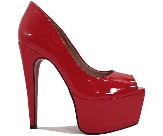 Sapato Salto Alto Dom Amazona Vermelho Verniz Cód 38 - Dom amazona - Sapato Social Masculino - Magazine Luiza
