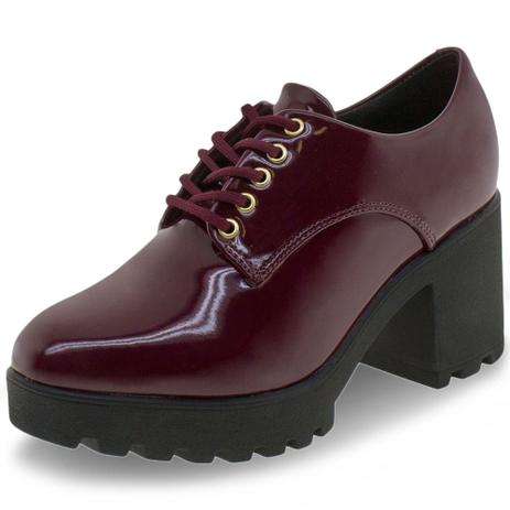 Sapato Salto Vizzano 1294.100 - Cor:Vinho - Tamanho:36 - Ankle Boots -  Magazine Luiza