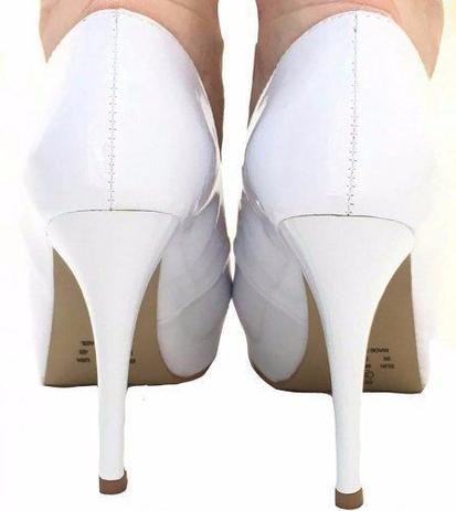 sapato branco meia pata