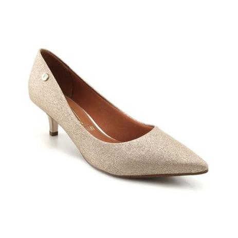 scarpin dourado com glitter