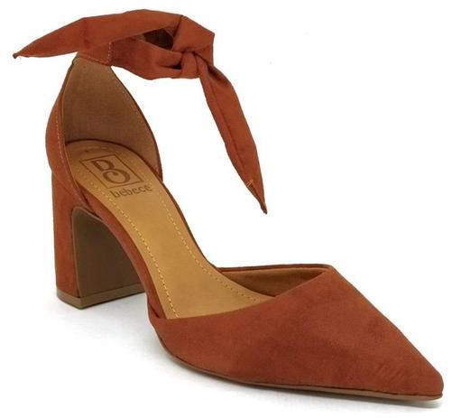 sapato scarpin marrom