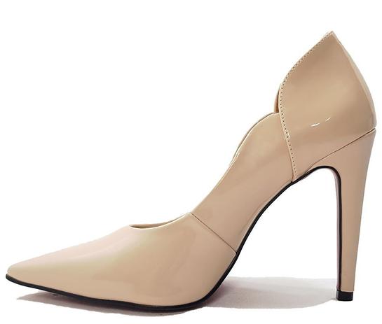 sapato nude alto