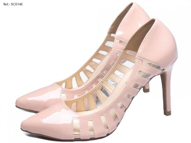 Sapato Scarpin Feminino Torricella Salto Alto Transparente Vazado Verniz  Vinil Rosa Festa Luxo - Scarpin Feminino - Magazine Luiza