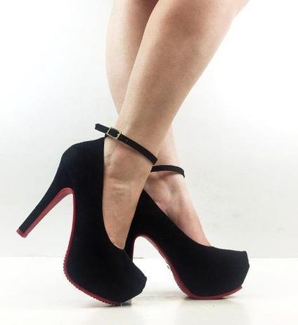 scarpin meia pata