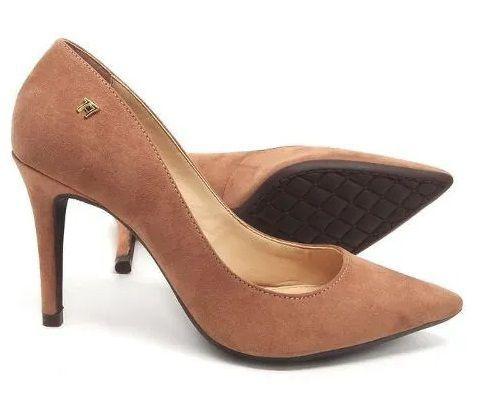 sapato scarpin marrom