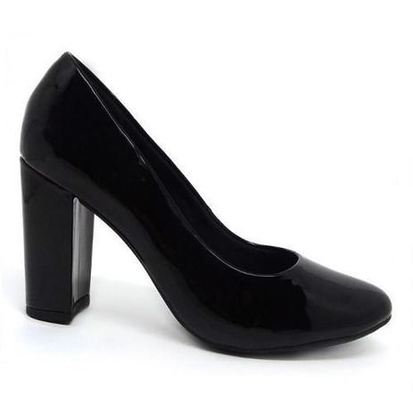 scarpin preto bico arredondado