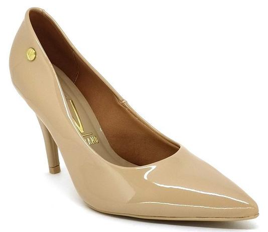 Sapato Scarpin Salto Alto Verniz Vizzano 1184.1201 Bege - Scarpin Feminino - Magazine Luiza