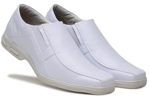 Sapato Social Bico Quadrado Masculino Ref 80.002 - Branco 42 - Bertelli -  Sapato Social Masculino - Magazine Luiza