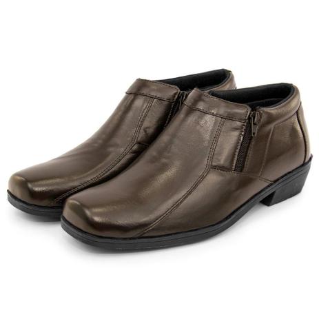 Sapato Social Conforto Tenis Onlinee em Couro Bico Quadrado Zíper Lateral -  Outros Moda e Acessórios - Magazine Luiza