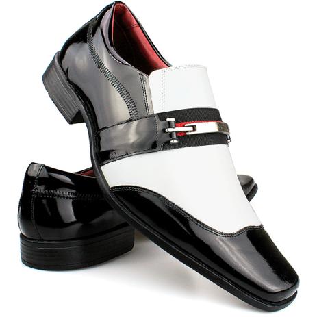 sapato branco e preto masculino