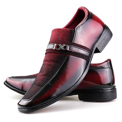 Sapato Social Dhl Calçados Masculino Vermelho - Sapato Social Masculino - Magazine Luiza