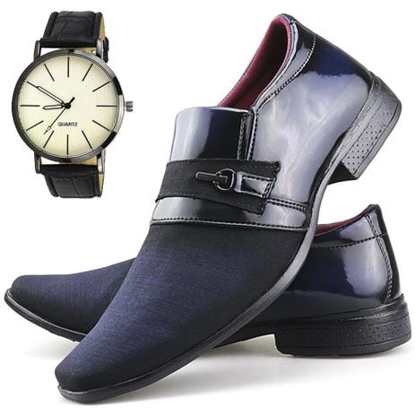 Sapato Social Dhl Masculino Azul + Relógio - Dhl Calçados - Kit Masculino -  Magazine Luiza