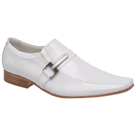 Sapato Social Estilo Italiano Em Couro Branco com Sola de Couro BRANCO -  BIGIONI HOMEM - Sapato Social Masculino - Magazine Luiza