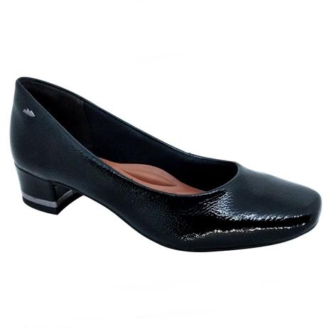 Sapato Social Feminino Dakota Clássico Moderno Bico Quadrado Salto Grosso Baixo Verniz 1080 1081 - Preto - Calçados Femininos - Magazine Luiza
