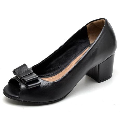 Sapato Social Feminino Peep Toe Work Preto - Top Franca Shoes - Calçados  Femininos - Magazine Luiza