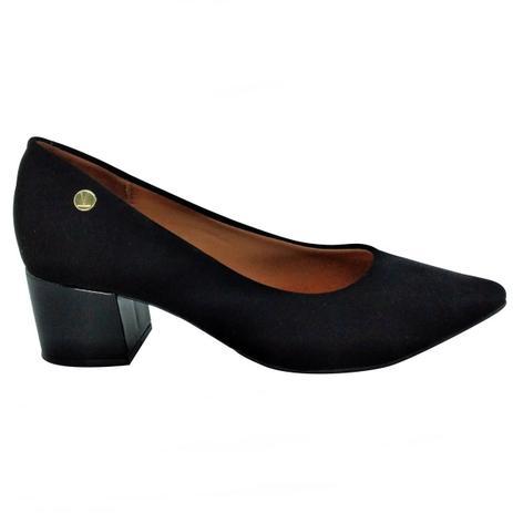 Sapato Social Feminino Vizzano Moderno Conforto Bico Fino Salto Médio Grosso Nobuck 1220.315 - Preto - Calçados Femininos - Magazine Luiza