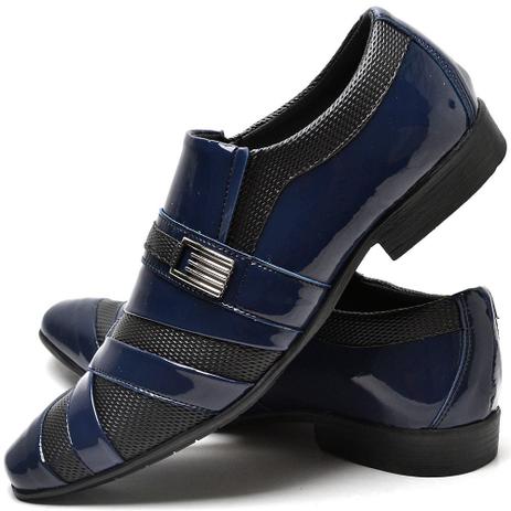 Sapato Social Formatura Masculino Verniz Colorido Fit Azul - D+shoes -  Sapato Social Masculino - Magazine Luiza