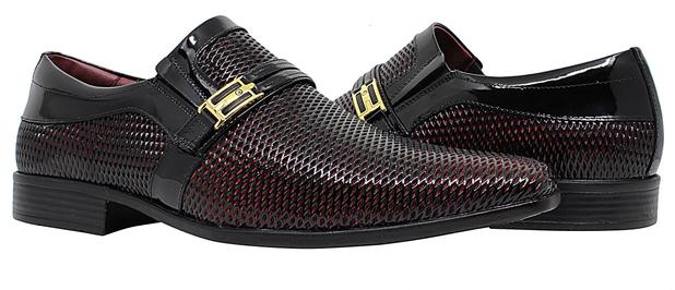 Sapato Social Gofer em Couro Vector Vermelho e Verniz Preto - 12313APU -  Letícia alves - Outros Moda e Acessórios - Magazine Luiza