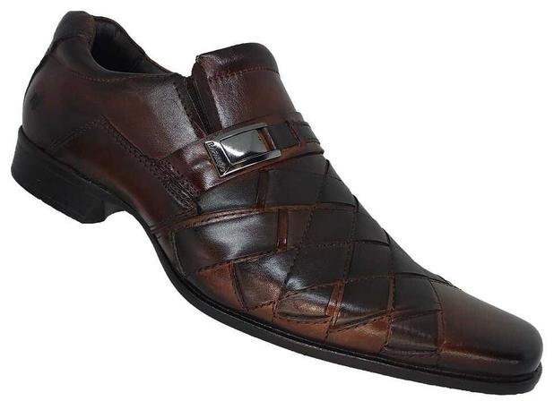 Sapato Social Masculino Adulto Couro Mogno Castanho Rafarillo Ref. 79359 - Sapato  Social Masculino - Magazine Luiza