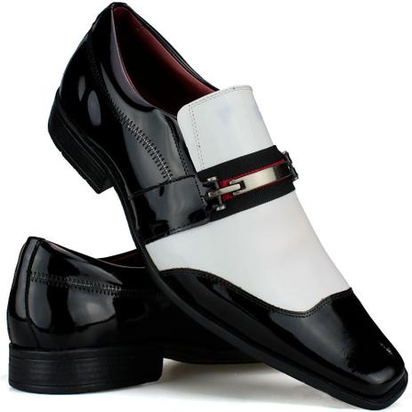 sapato branco e preto masculino