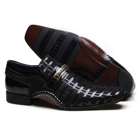Sapato Social Masculino Calvest Preto Detalhado em Verniz 1930C592 - Sapato  Social Masculino - Magazine Luiza