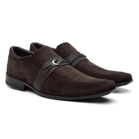 sapato social masculino camurça