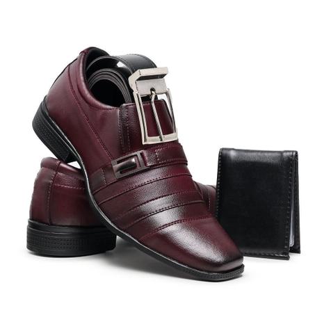 Sapato Social Masculino + Carteira + Cinto Estilo Elegante - Valesconi Menor preço em Sapato Social Masculino + Carteira + Cinto Estilo Elegante - Valesconi
