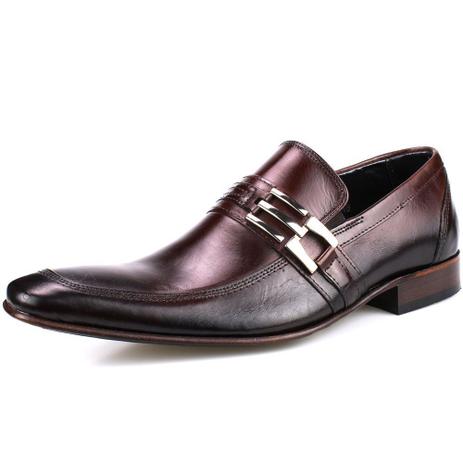 sapato social masculino marrom bico fino