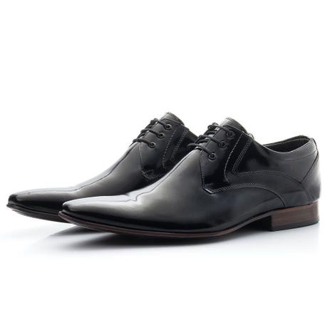 Sapato Social Masculino De Amarrar Preto Solado De Couro - Top Franca Shoes  - Sapato Social Masculino - Magazine Luiza