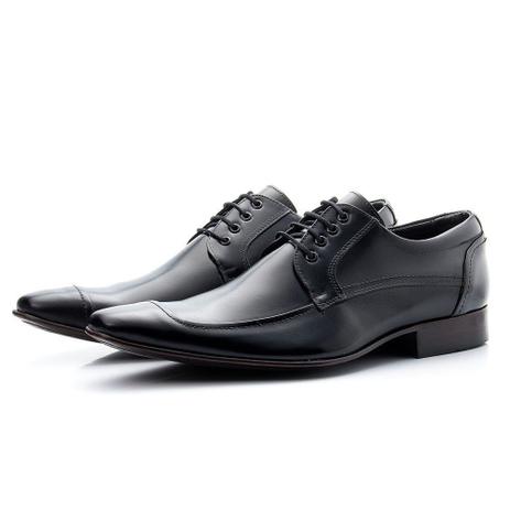 Sapato Social Masculino De Cadarço Preto Sola De Couro - Top Franca Shoes - Sapato  Social Masculino - Magazine Luiza