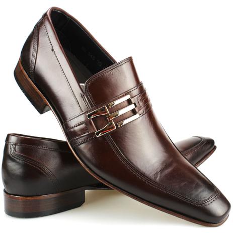 sapatos couro cafe feminino