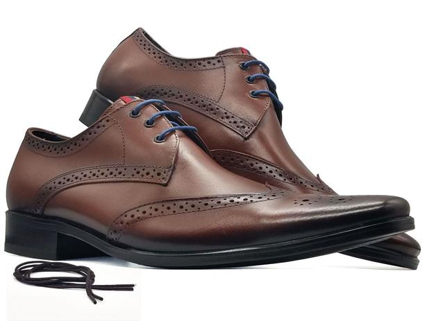 Sapato social masculino derby brogue sola Couro firenze MOD 657 - BIGIONI - Sapato  Social Masculino - Magazine Luiza