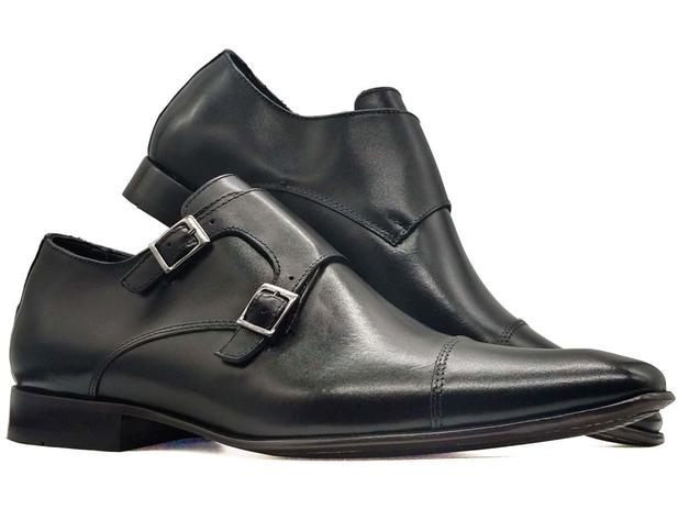 Sapato social masculino double monk strap fino couro fivela MOD 521 -  BIGIONI - Sapato Social Masculino - Magazine Luiza
