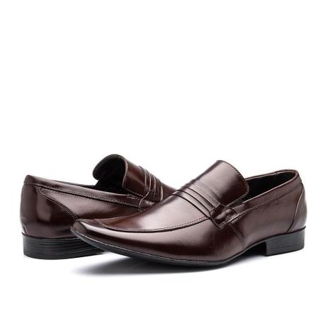 Sapato Social Couro Masculino Estilo Italiano Bico Fino - Marrom - 38 |  Carrefour