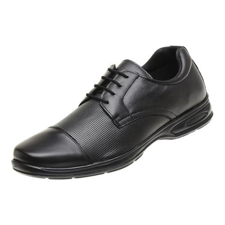 Sapato Social Masculino em Couro Confort Ortopédico - Preto - SLZ - Sapato  Social Masculino - Magazine Luiza