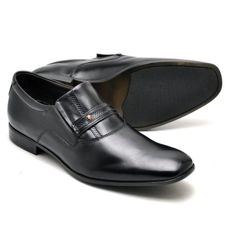 Sapato Social Masculino Couro Cano Medio Bico Redondo - Shopping do Calçado