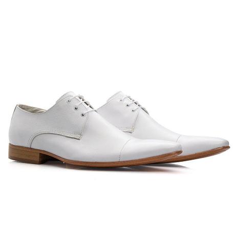 Sapato Social Masculino Estilo Italiano De Amarrar Branco Solado De Couro -  Bigioni - Sapato Social Masculino - Magazine Luiza