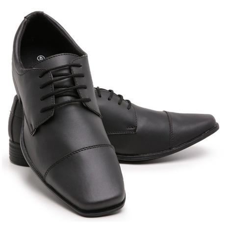Sapato Social Masculino Schiareli Preto Fosco 801 - Sapato Social Masculino  - Magazine Luiza